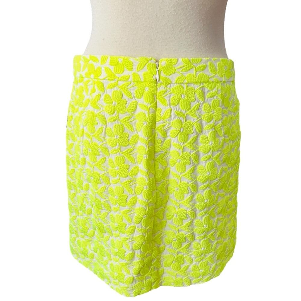 J. Crew Neon Embroidered Mini Skirt Size 2 - Picture 8 of 11
